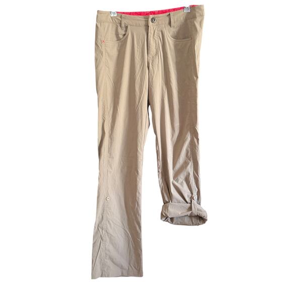 Cloudveil Pants - CLOUDVEIL | Khaki Lightweight Stretch Hiking Pants with roll up legs | Small